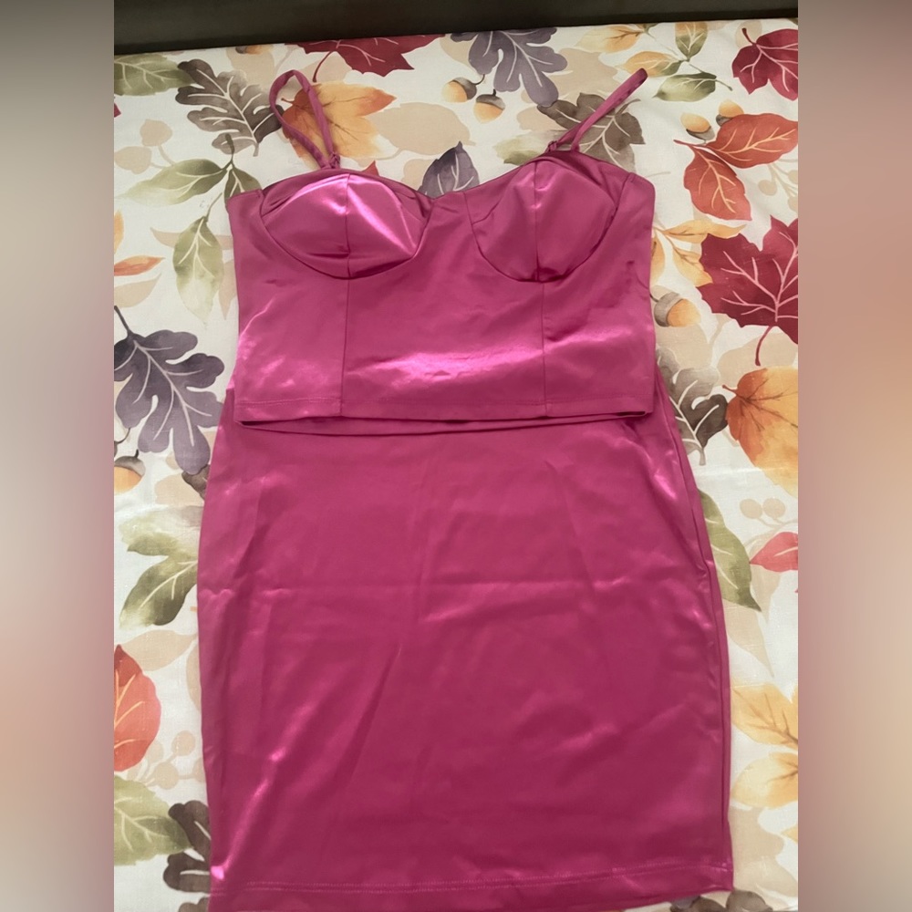 Hot pink night out outfit
